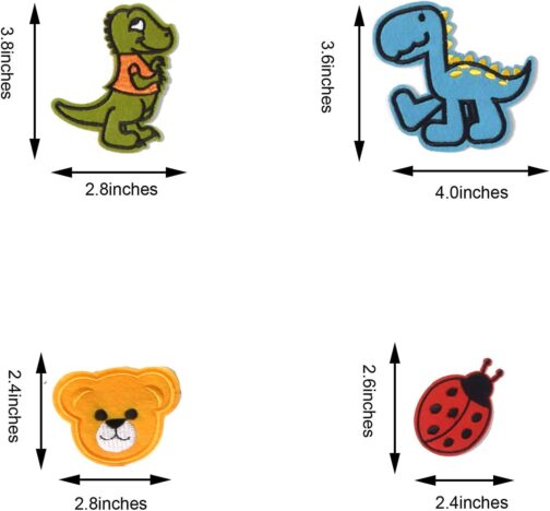 60pcs random assorted styles embroidered patches, bright vivid colors, sew on/iron on patch applique for clothes, dress, hat, jeans, diy accessories